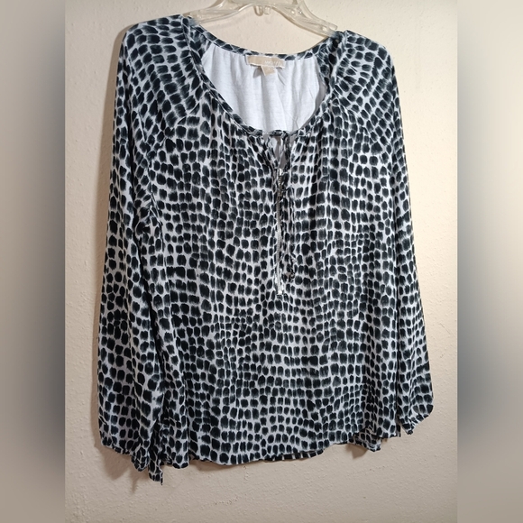Michael Kors Monochrome Patterned Top - Picture 1 of 11